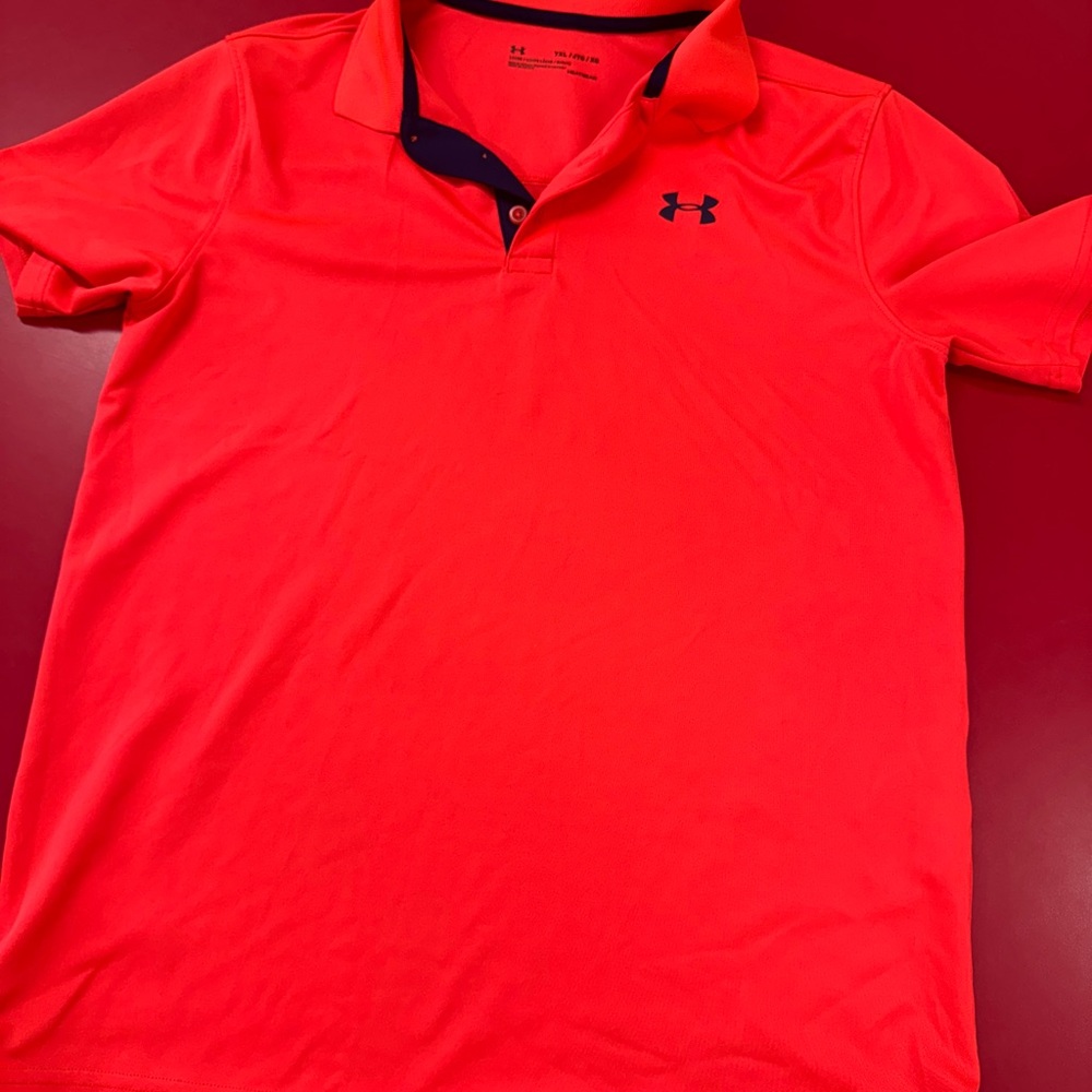 Under Armour youth XL orangey-red bright  Polo Shirt